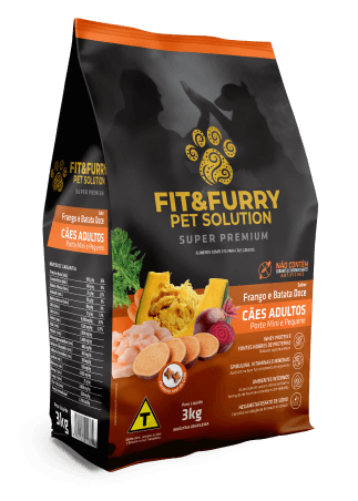 Ração Seca Fit&Furry para Cães Adultos de Raças Mini e Pequenas - 3Kg