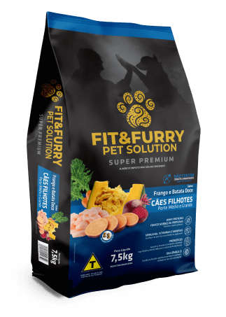 Ração Seca Fit&Furry para Cães Filhotes de Raças Médias e Grandes - 7,5Kg