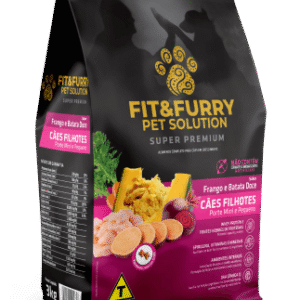 Ração Seca Fit&Furry para Cães Filhotes de Raças Mini e Pequenas - 3Kg